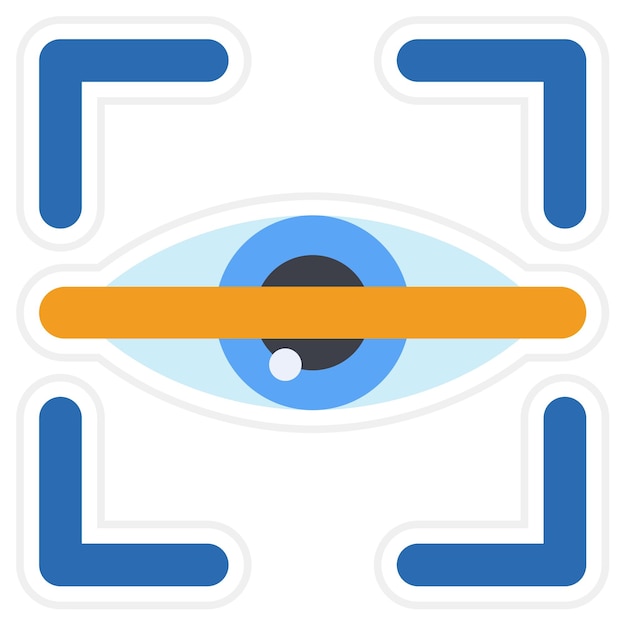 Vector iconos de escáner ocular