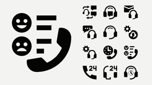 Iconos de esquema de centro de llamadas