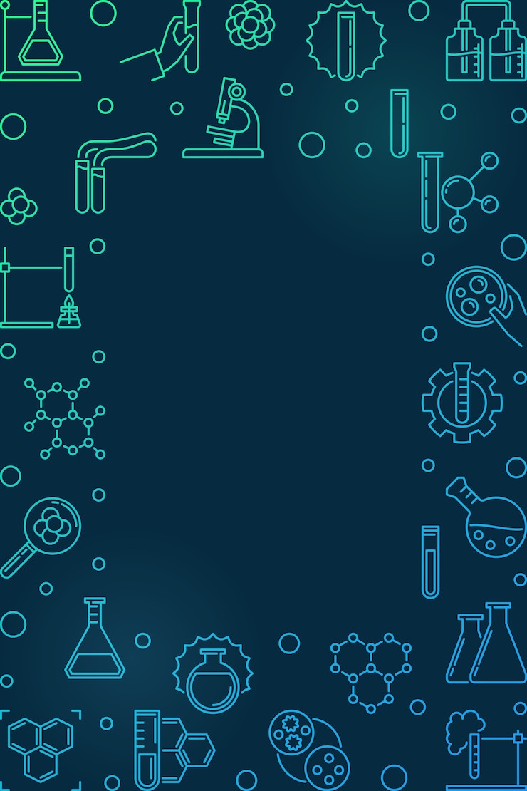 Vector iconos de esquema de química
