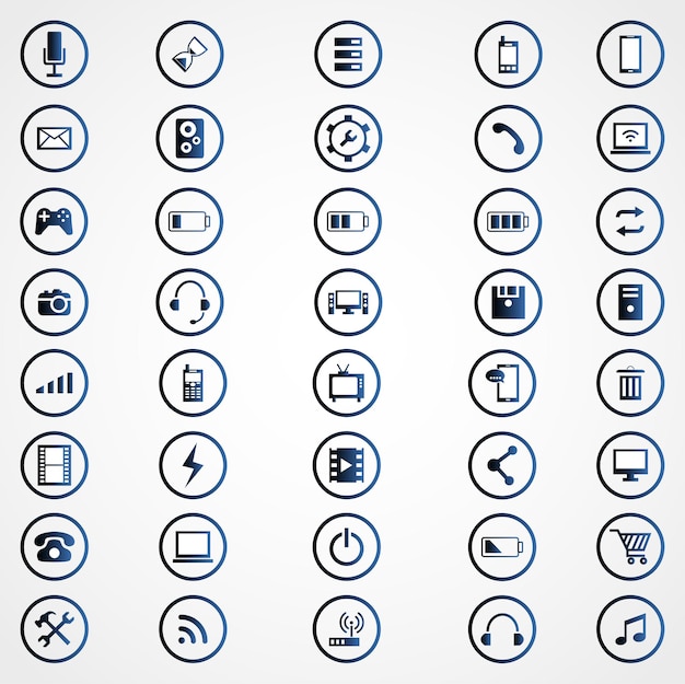 Iconos de esquema universales para la web y el móvil