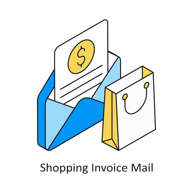 Iconos de estilo isométrico de compras Símbolo en fondo blanco Archivo EPS 10