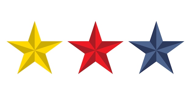 Vector iconos de estrellas aislado sobre fondo blanco.