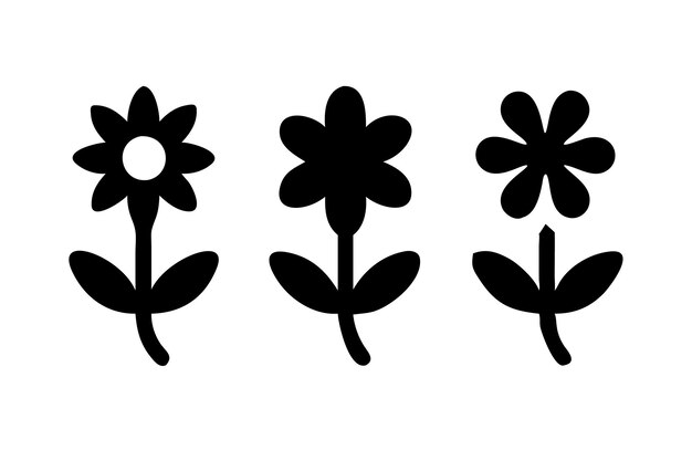 Iconos de las etapas de crecimiento de la flor