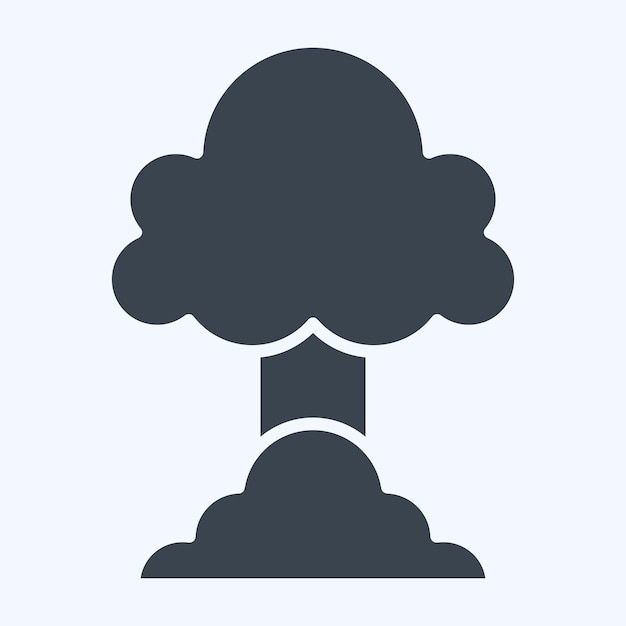 Iconos de explosión relacionados con el símbolo militar y del ejército estilo glifo ilustración simple