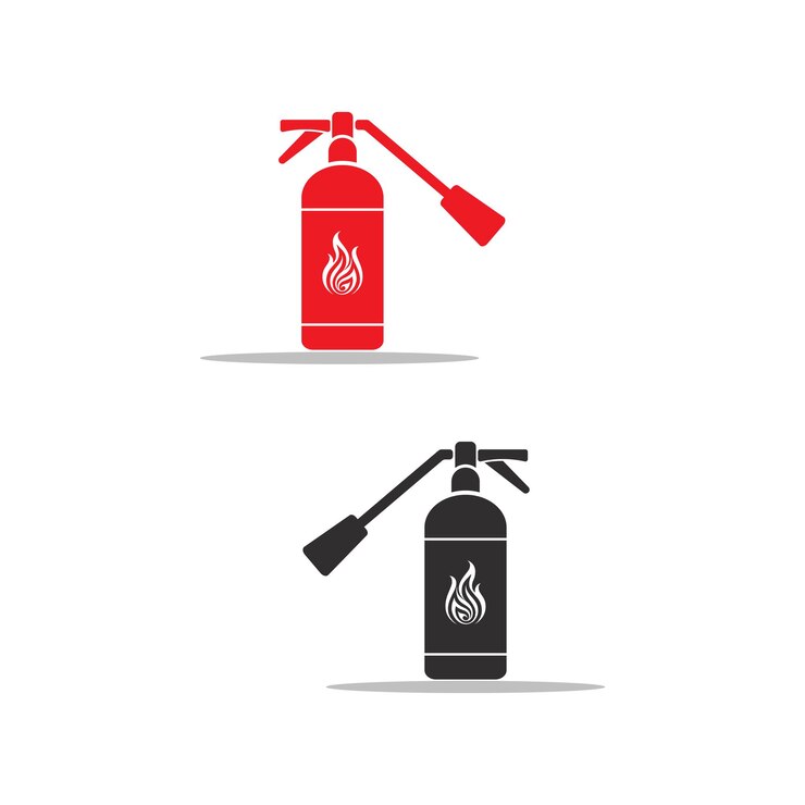 Iconos de extintor de incendios Vector de extinción de incendios