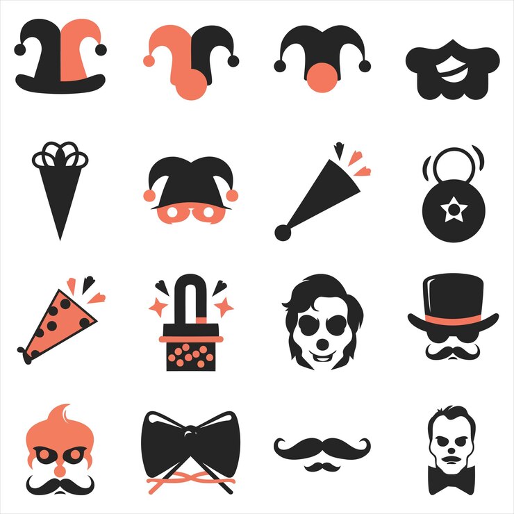 Iconos de la fiesta de los bufones