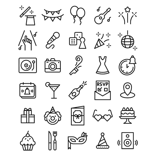 Iconos de la fiesta
