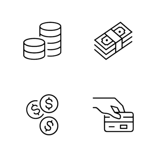 Íconos financieros logotipos símbolos