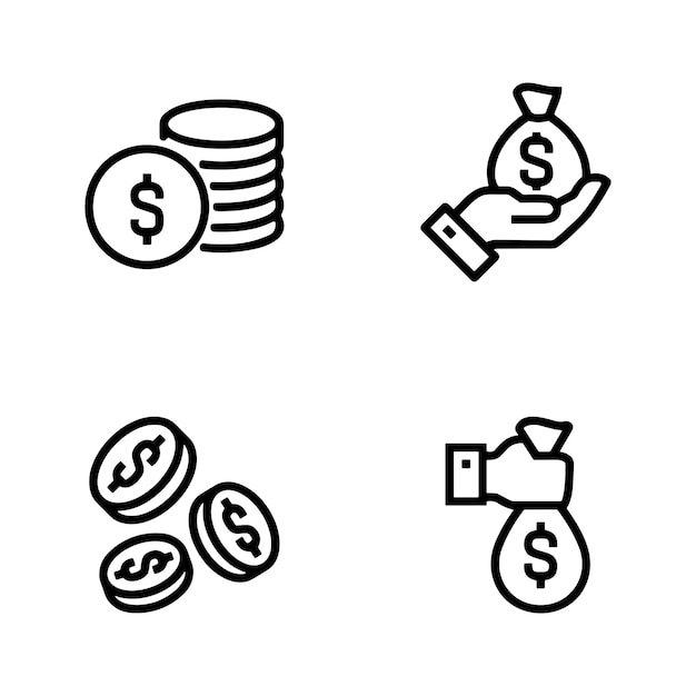 Íconos financieros logotipos símbolos