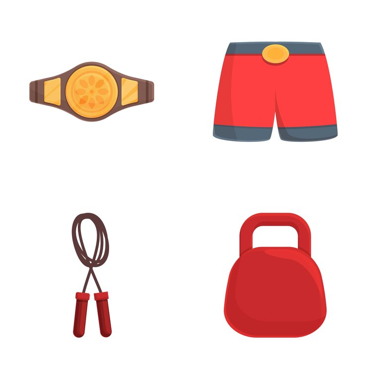 Iconos de fitness ajustados entrenadores de cintura pantalones cortos salto de cuerda kettlebell