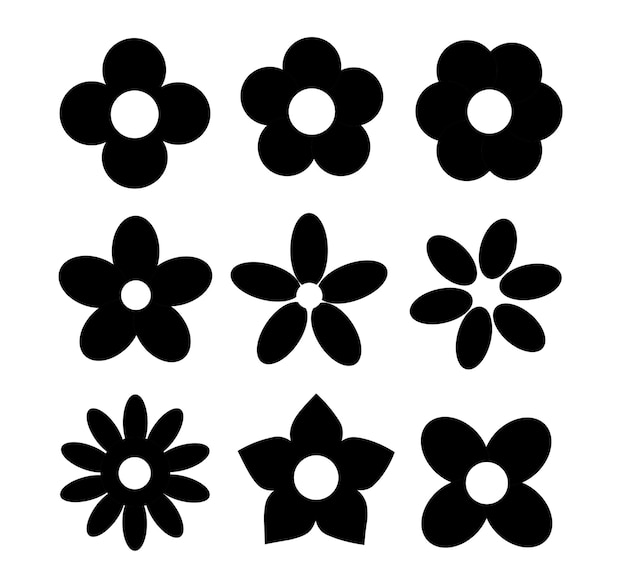 Iconos de flores sencillos