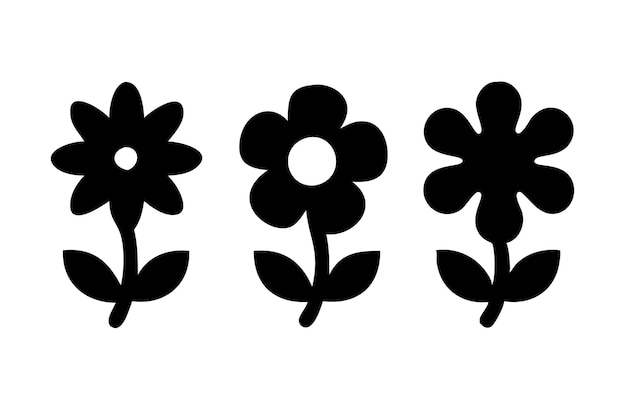 Iconos de flores sencillos