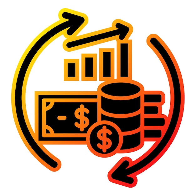 Iconos de flujo de caja