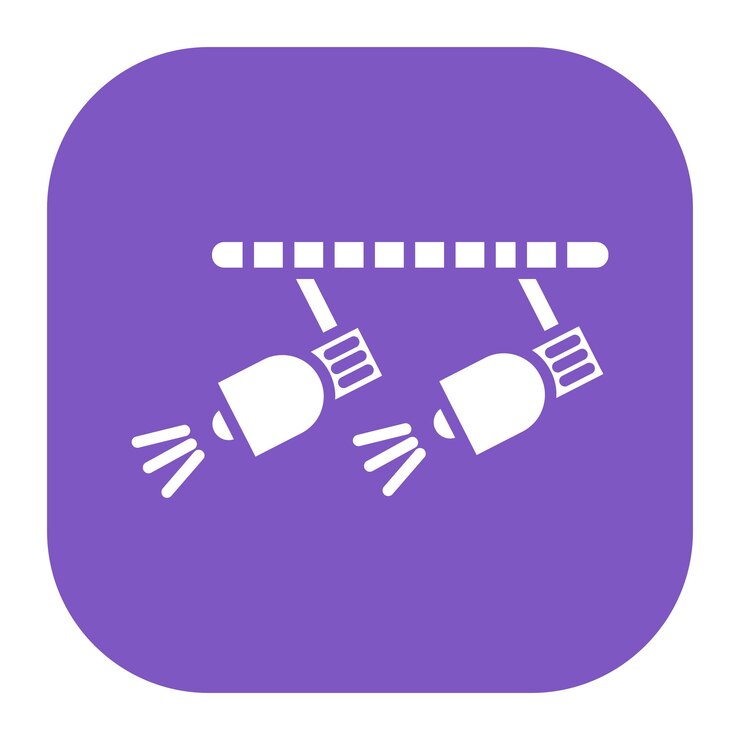 Vector iconos de foco de luz