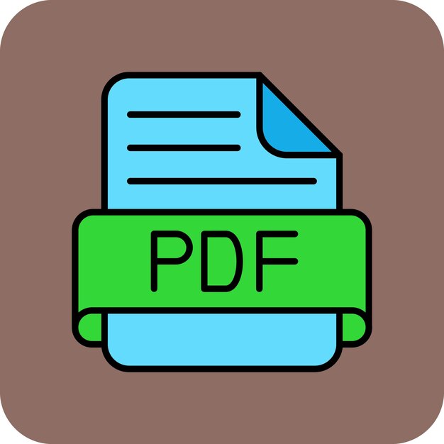 Vector iconos en formato pdf