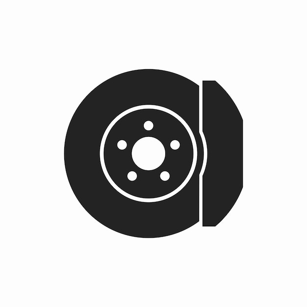 Iconos de frenos de automóviles Ilustración vectorial