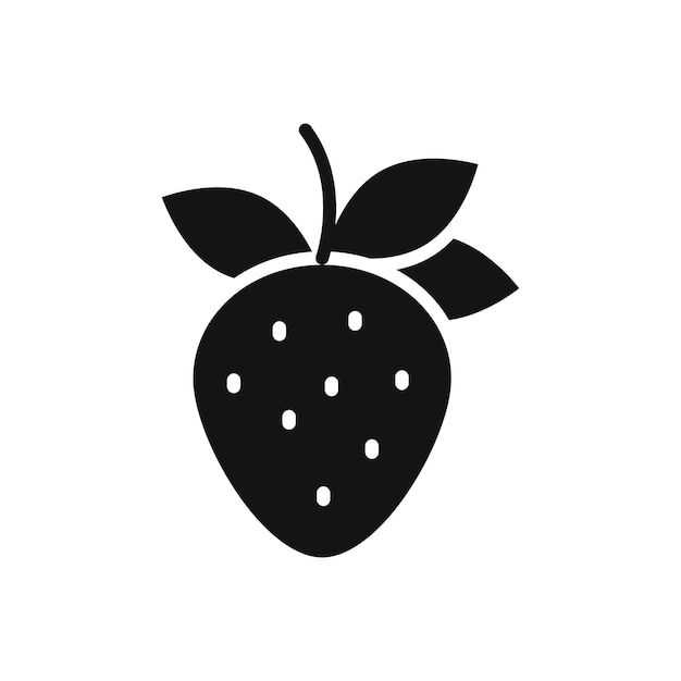 Iconos de fresa conjunto símbolo vectorial de fresa de fresa en estilo negro lleno y delineado