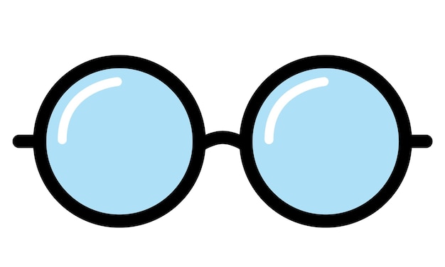 Iconos de gafas redondas o gafas de lectura