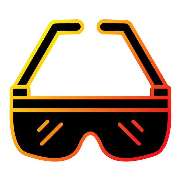 Vector iconos de gafas de seguridad