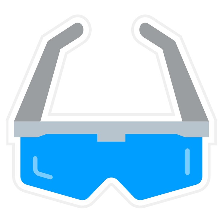 Vector iconos de gafas de seguridad