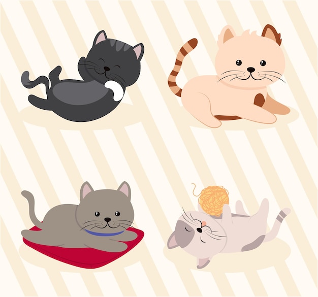 Iconos de gatos lindos