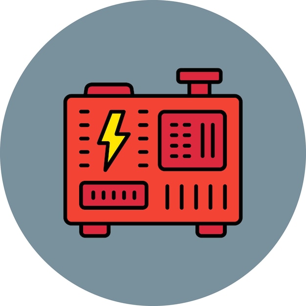 Vector iconos de generadores eléctricos