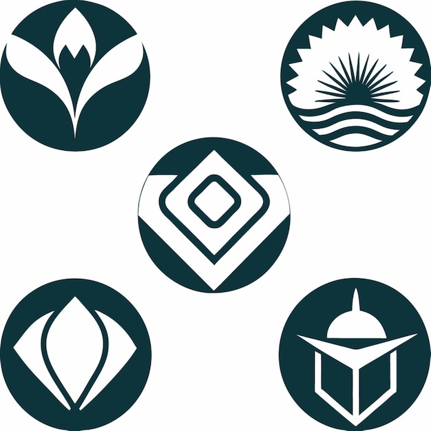 Iconos geométricos abstractos del logotipo