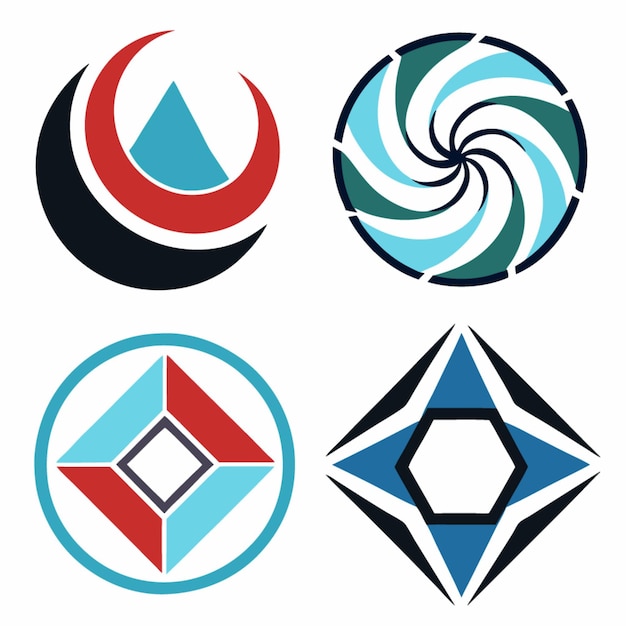 Iconos geométricos abstractos del logotipo