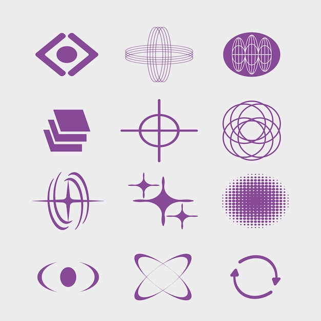 Iconos geométricos abstractos