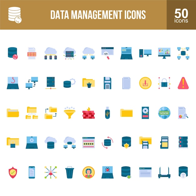 Iconos de gestión de datos