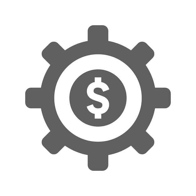 Iconos de gestión de dinero gráficos vectoriales grises