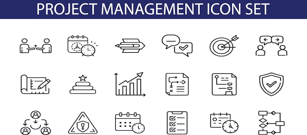 Iconos de gestión de proyectos establecidos para las empresas