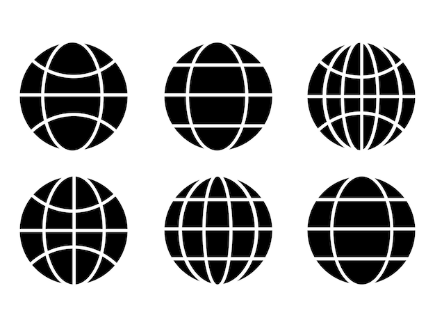 Iconos de globo conjunto vector ilustración tierra mundo planeta global símbolo vector