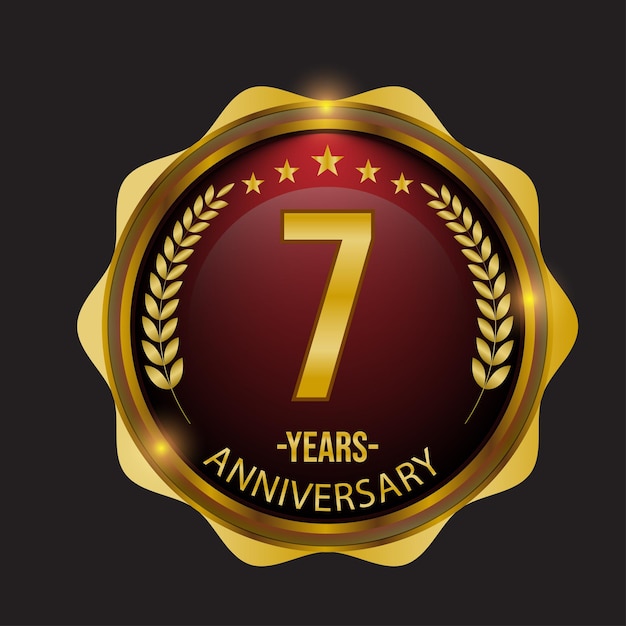 Iconos y gráficos de arte vectorial del 7o aniversario