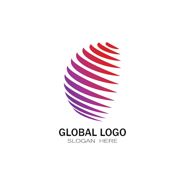 Iconos y gráficos de arte vectorial de logotipo global