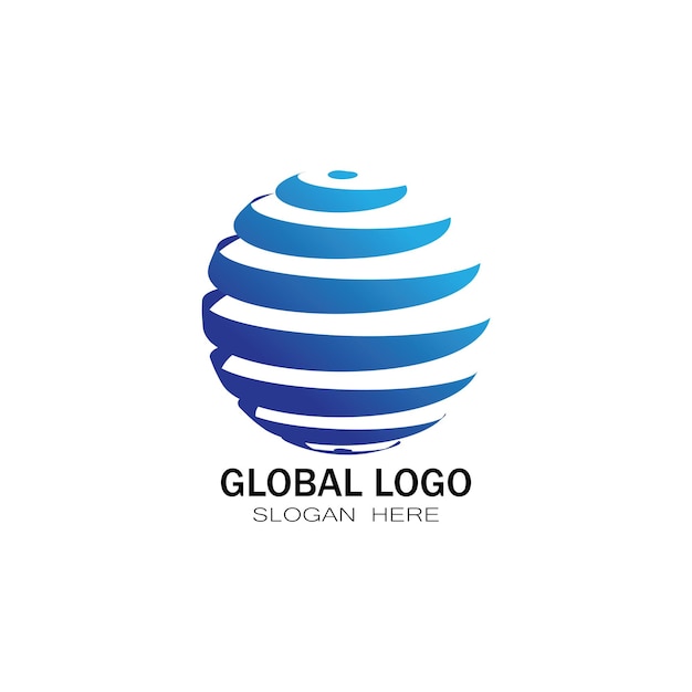Iconos y gráficos de arte vectorial de logotipo global
