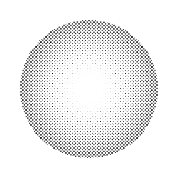Iconos y gráficos de arte vectorial de medio tono circular