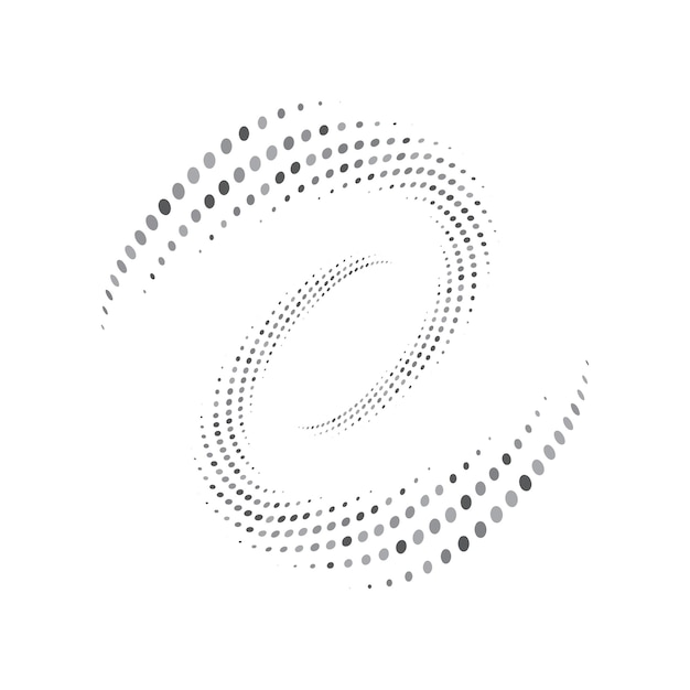 Iconos y gráficos de arte vectorial de medio tono circular