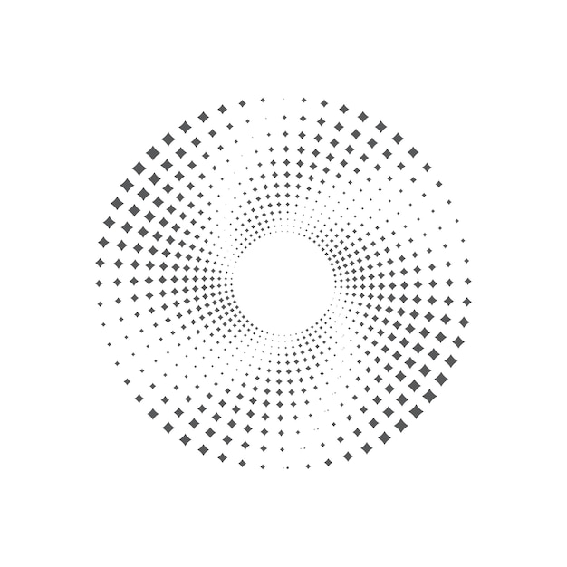 Iconos y gráficos de arte vectorial de medio tono circular