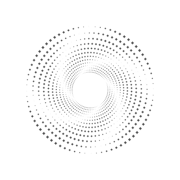 Iconos y gráficos de arte vectorial de medio tono circular