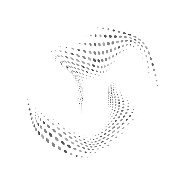 Iconos y gráficos de arte vectorial de medio tono circular