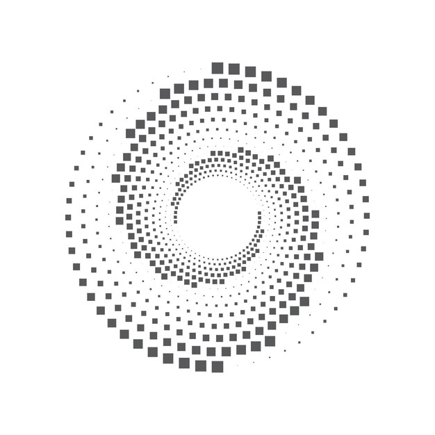 Iconos y gráficos de arte vectorial de medio tono circular
