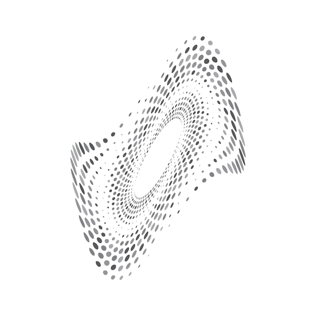 Iconos y gráficos de arte vectorial de medio tono circular