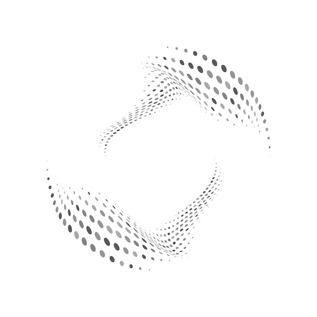 Iconos y gráficos de arte vectorial de medio tono circular