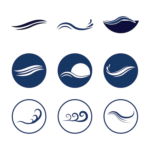 Iconos y gráficos de arte vectorial de ondas de logotipo