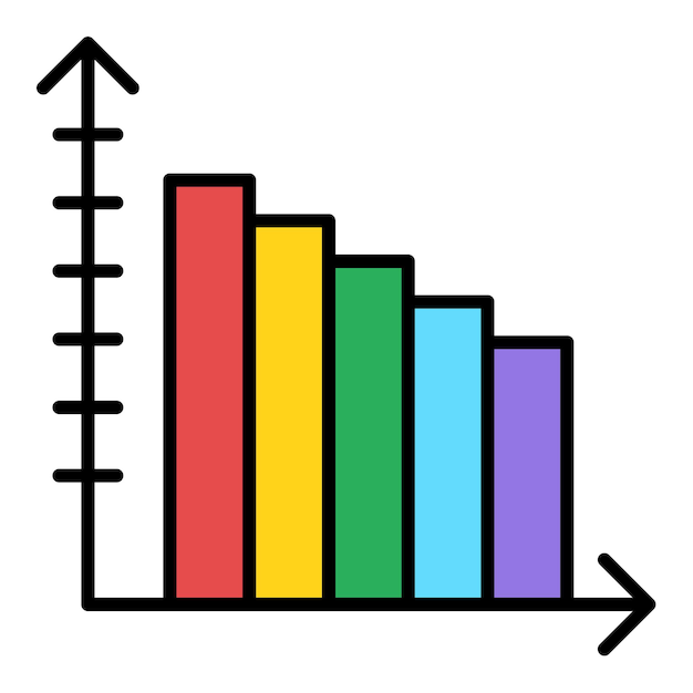 Vector iconos de gráficos de barras