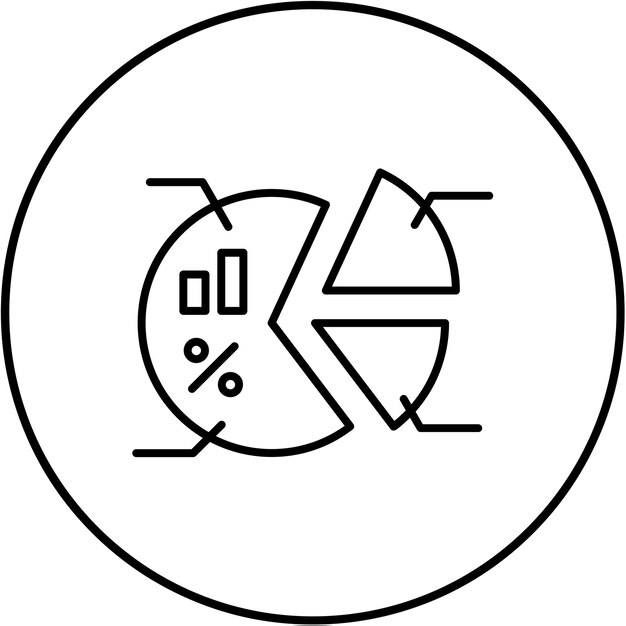 Iconos de gráficos de pasteles