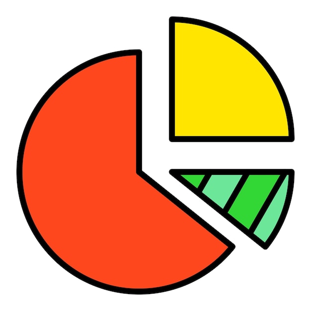 Iconos de gráficos de pasteles