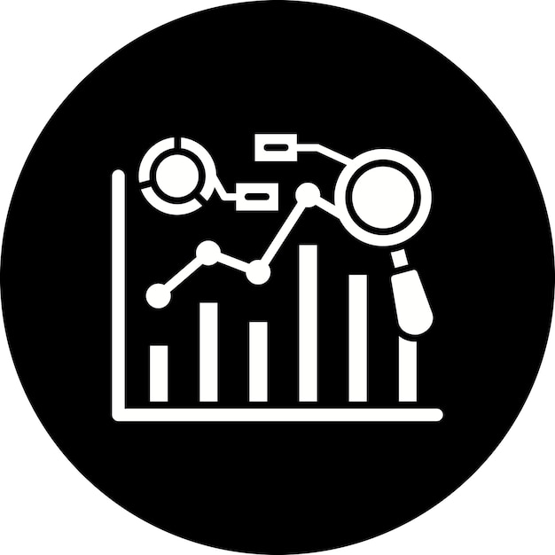 Vector iconos de gráficos predictivos