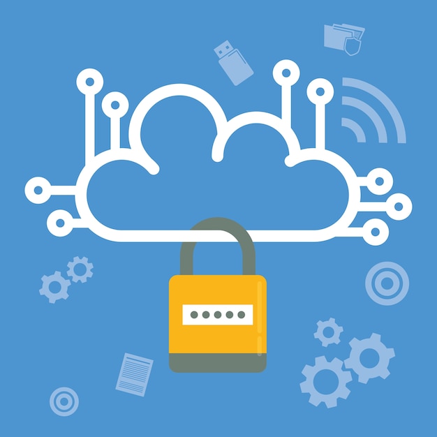 Vector iconos gráficos del sistema de privacidad y seguridad